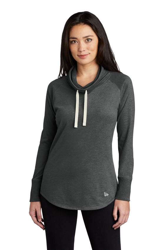 Front view of Women’s Sueded Cotton Blend Cowl Tee