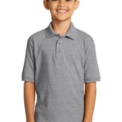 Front view of Youth Core Blend Jersey Knit Polo