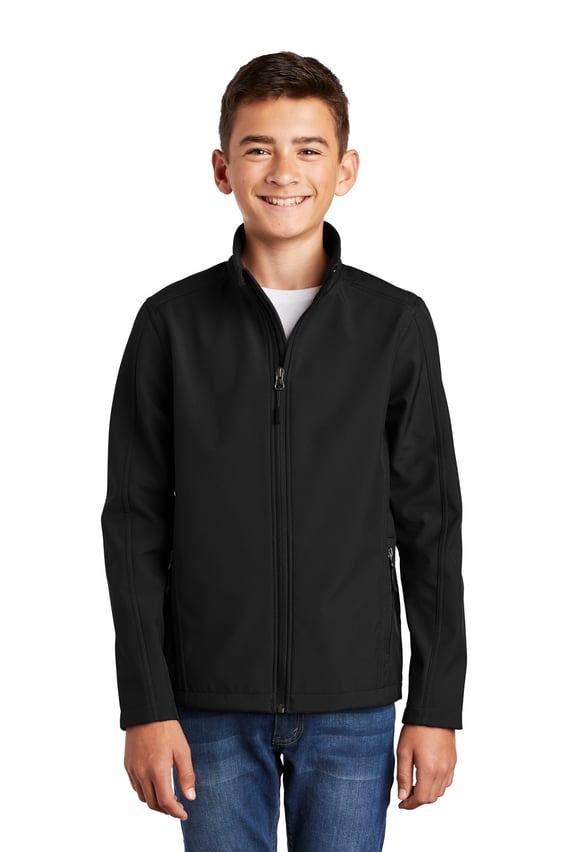 Front view of Youth Core Soft Shell Jacket