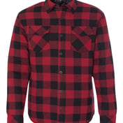 Front view of Quilted Flannel Shirt Jacket