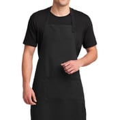 Front view of Easy Care Extra Long Bib Apron With Stain Release