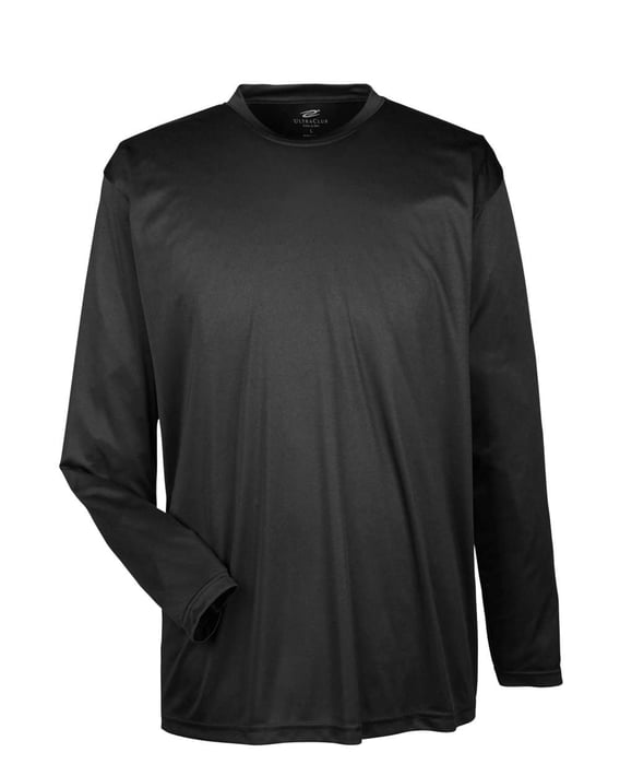 Front view of Cool & Dry Sport Long Sleeve Performance Interlock T-Shirt