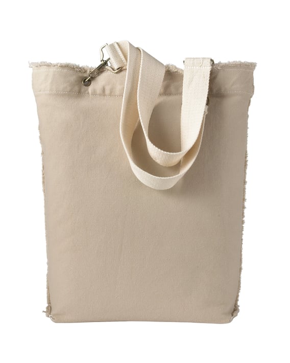 Front view of Direct-Dyed Raw-Edge Tote
