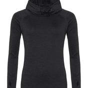 Front view of Women’s Cool Cowl-Neck Long Sleeve T-Shirt
