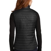 Back view of Ladies Packable Puffy Vest