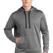 Front view of PosiCharge ® Sport-Wick ® Heather Fleece Hooded Pullover