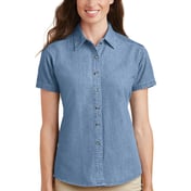Front view of Women’s Short Sleeve Value Denim Shirt