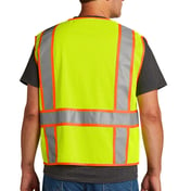 Back view of ANSI 107 Class 2 Mesh Zippered Two-Tone Vest