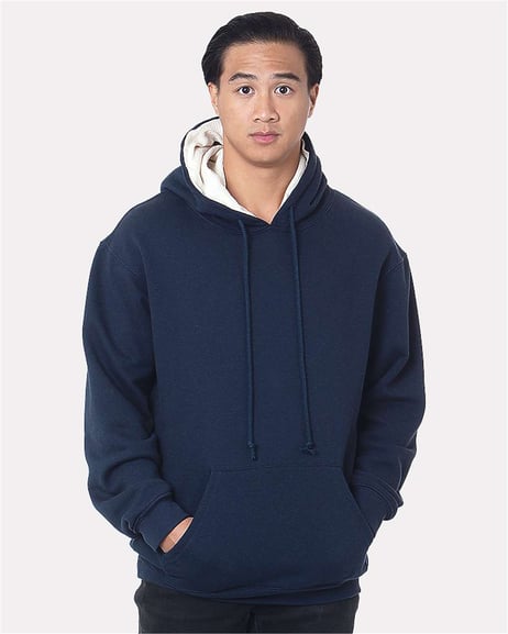 Front view of USA-Made Super Heavy Thermal Lined Hooded Sweatshirt