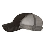 Side view of Garment-Washed Trucker Cap