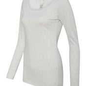 Side view of Women’s Triblend Scoop Neck Long Sleeve T-Shirt