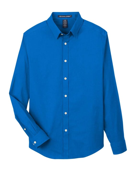 Front view of CrownLux Performance® Spencer Poplin Dress Shirt