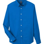 Front view of CrownLux Performance® Spencer Poplin Dress Shirt