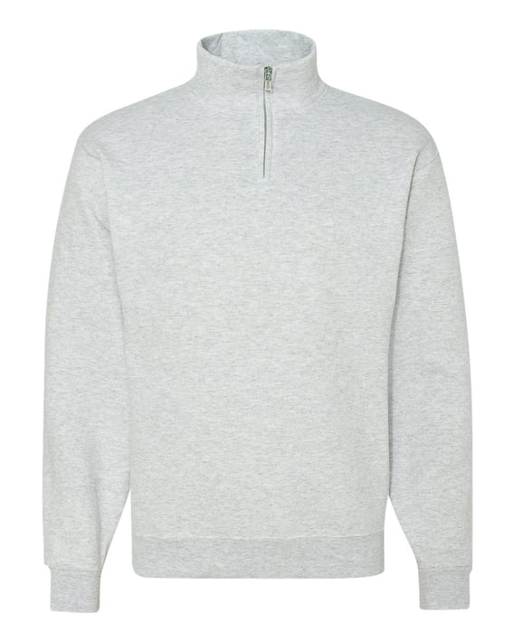Front view of Nublend® Cadet Collar Quarter-Zip Sweatshirt