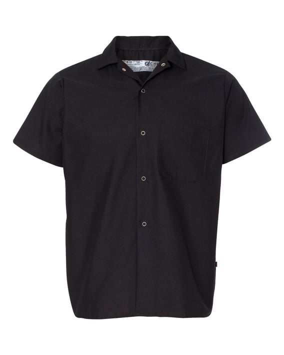 Front view of Poplin Cook Shirt With Gripper Closures