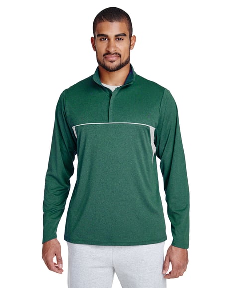 Front view of Men's Excel M Nge Interlock Performance Quarter-Zip Top