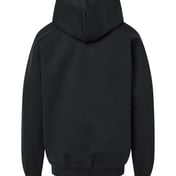 Back view of Softstyle® Youth Midweight Hooded Sweatshirt