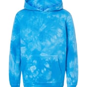 Front view of Youth Midweight Tie-Dye Hooded Pullover