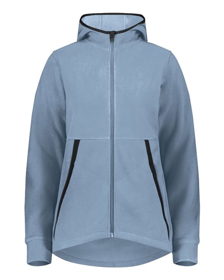 Front view of Eco Revive™ Women's Polar Fleece Hooded Full-Zip Jacket