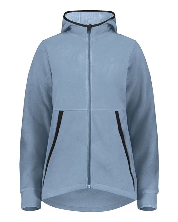 Front view of Eco Revive™ Women’s Polar Fleece Hooded Full-Zip Jacket