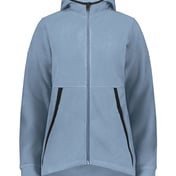 Front view of Eco Revive™ Women’s Polar Fleece Hooded Full-Zip Jacket