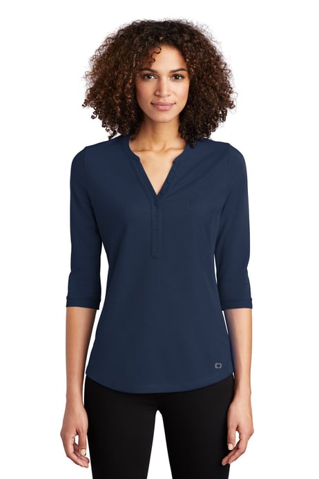 Front view of Women's Jewel Henley