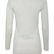 Back view of Women’s Triblend Scoop Neck Long Sleeve T-Shirt