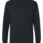 Front view of Ultra Cotton® Long Sleeve Pocket T-Shirt