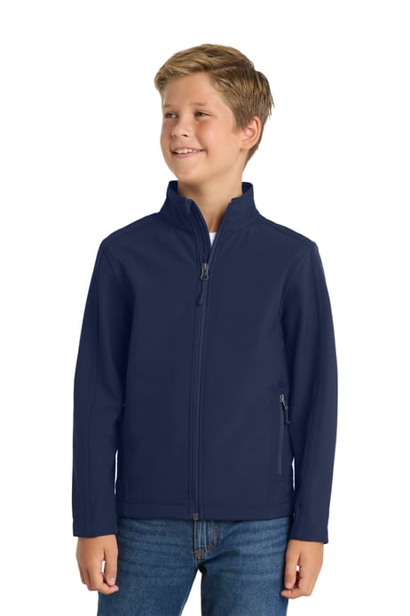Front view of Youth Core Soft Shell Jacket