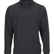 Front view of French Terry Button Pullover