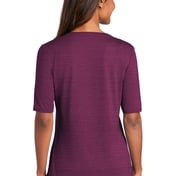 Back view of Women’s Stretch Heather Open Neck Top