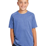 Front view of Youth PosiCharge &reg; Tri-Blend Wicking Raglan Tee
