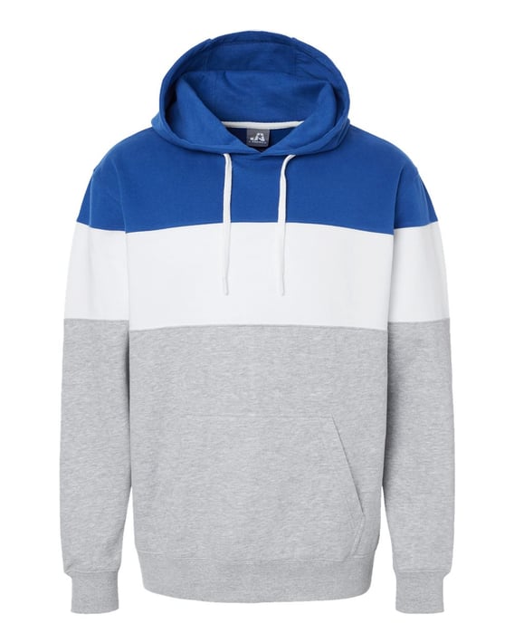 Front view of Varsity Fleece Colorblocked Hooded Sweatshirt