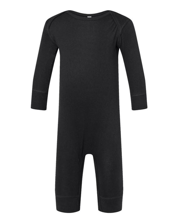 Front view of Infant Long Legged Baby Rib Bodysuit