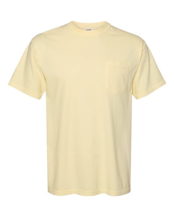 Front view of Garment-Dyed Heavyweight Pocket T-Shirt