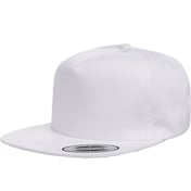 Front view of Adult Unstructured 5-Panel Snapback Cap