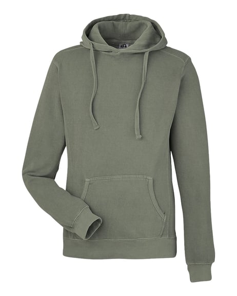 Front view of Pigment-Dyed Fleece Hooded Sweatshirt