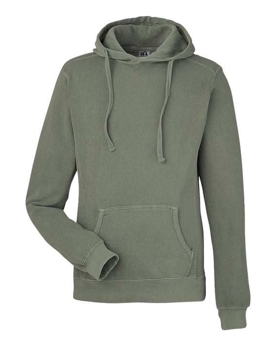 Front view of Pigment-Dyed Fleece Hooded Sweatshirt