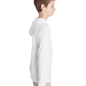 Side view of Youth Zone Performance Hooded T-Shirt