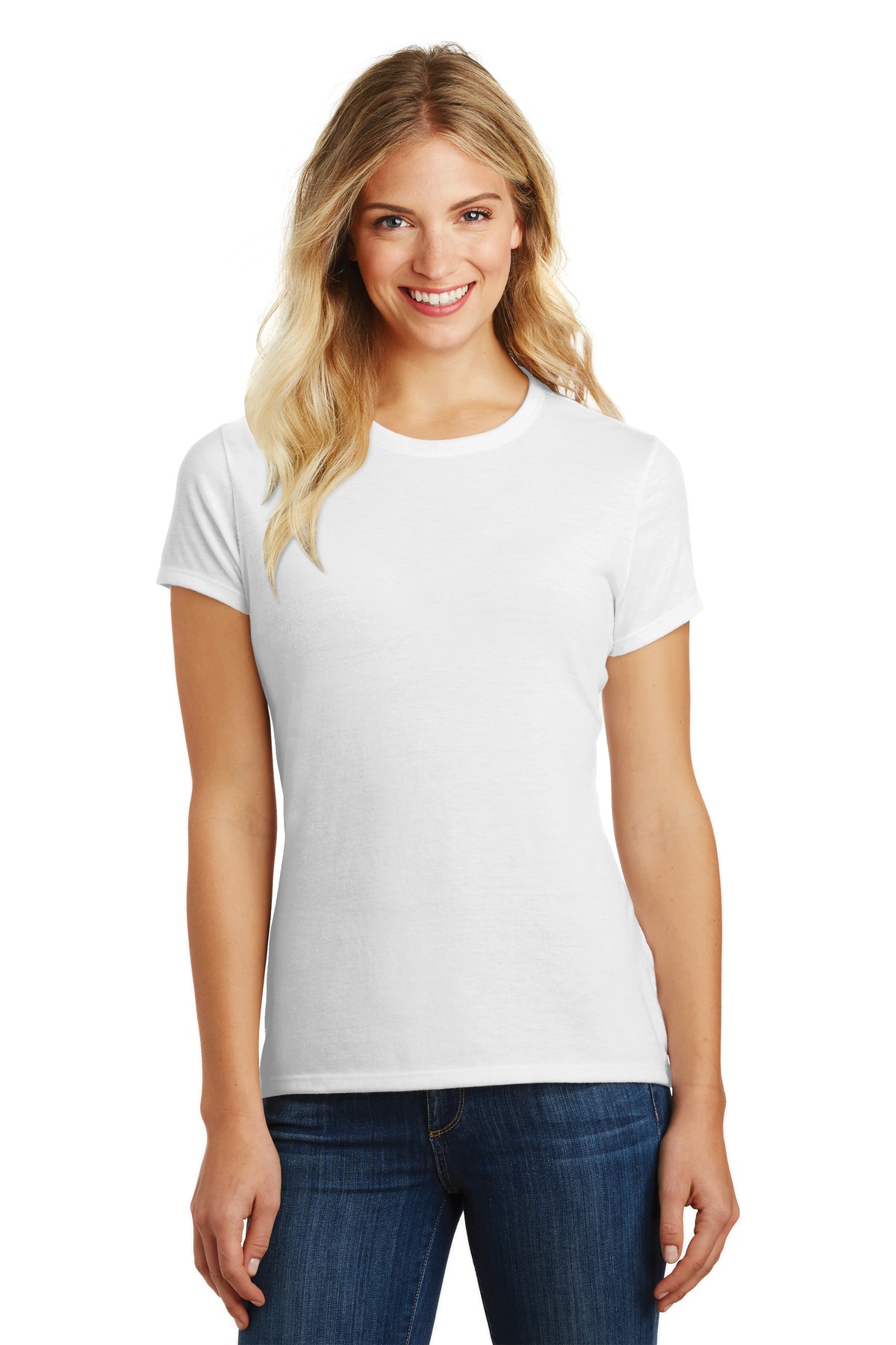 Front view of Women’s Perfect Blend® CVC Tee