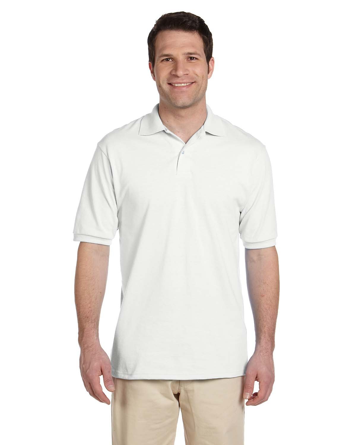 Front view of Adult SpotShield™ Jersey Polo