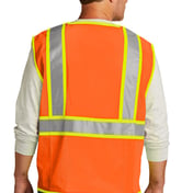 Back view of ANSI 107 Class 2 Surveyor Zippered Two-Tone Vest