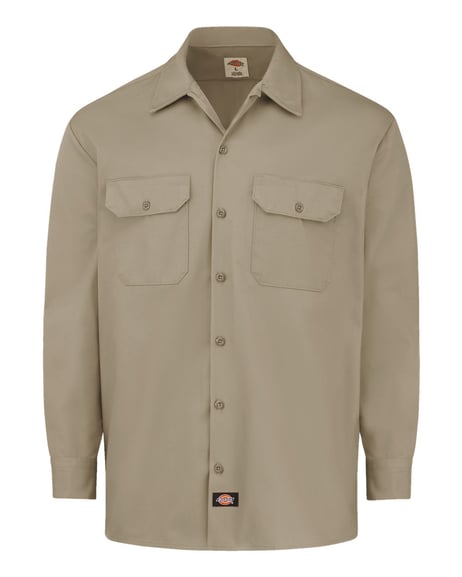 Front view of Heavyweight Cotton Long Sleeve Shirt