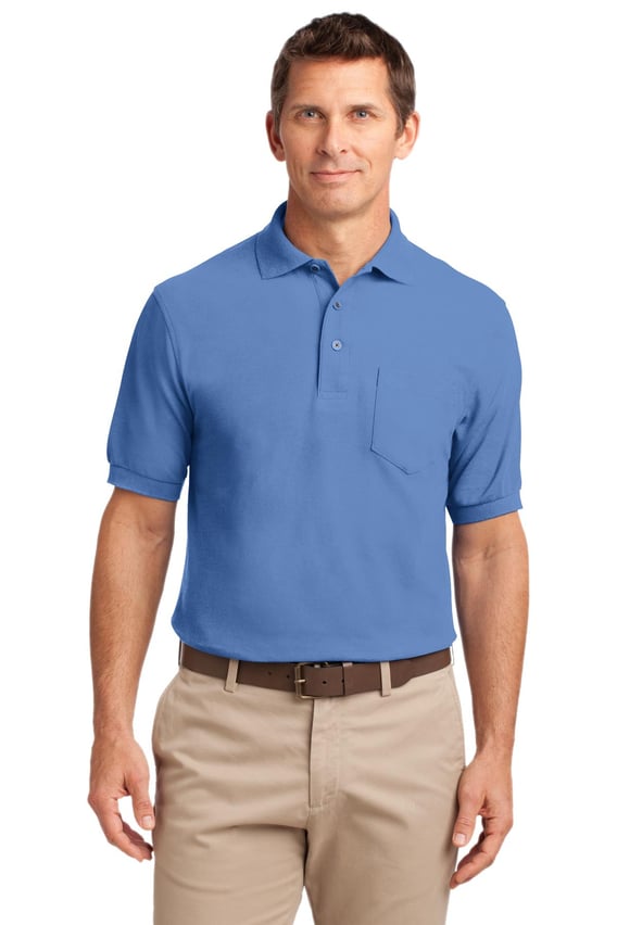 Front view of Silk Touch Polo With Pocket
