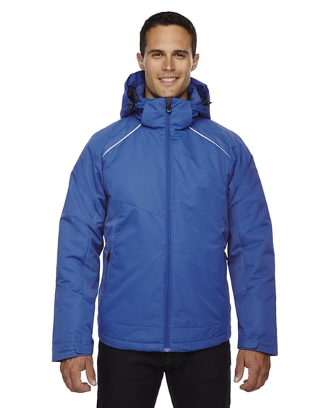 Front view of Men's Linear Insulated Jacket With Print