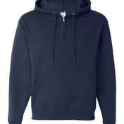 Front view of NuBlend® Quarter-Zip Hooded Sweatshirt