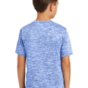 Back view of Youth PosiCharge® Electric Heather Tee