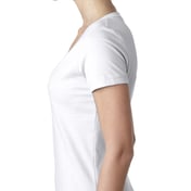 Side view of Ladies’ CVC Deep V-Neck T-Shirt