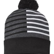 Front view of USA-Made Half Color Beanie