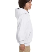 Side view of Youth 7.8 Oz. EcoSmart® 50/50 Pullover Hooded Sweatshirt